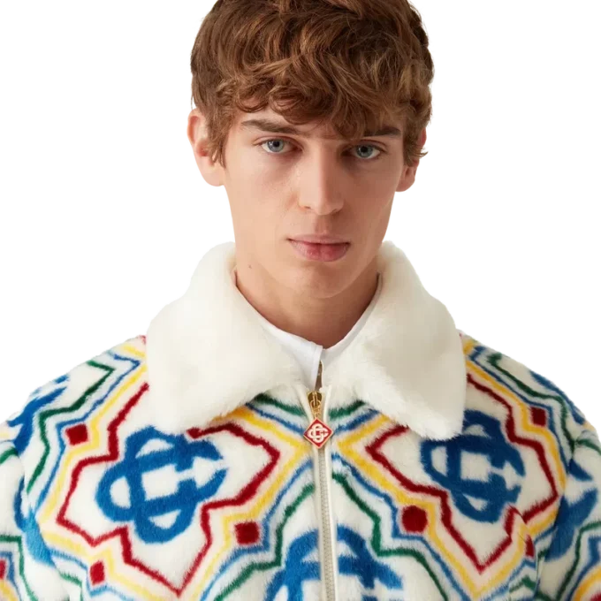 Jacquard Faux Fur Jacket