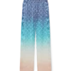Jacquard Gradient Silk Trousers