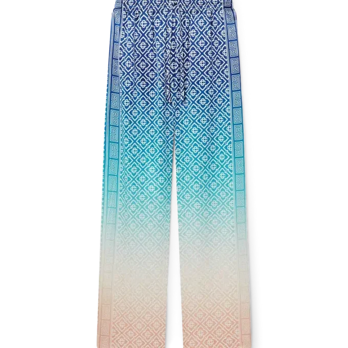 Jacquard Gradient Silk Trousers