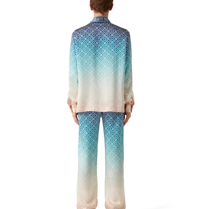 Jacquard Gradient Silk Trousers Jacquard Gradient Silk Trousers
