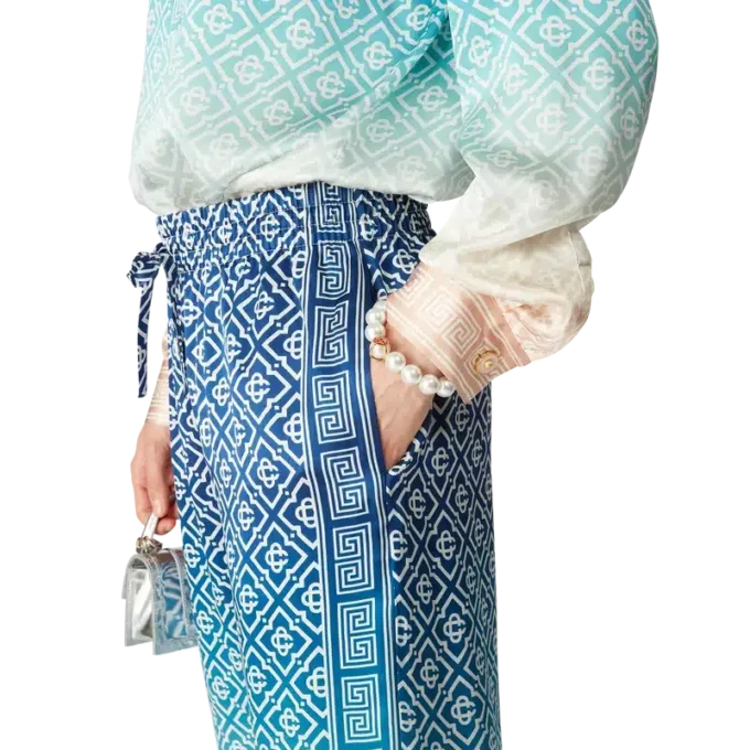 Jacquard Gradient Silk Trousers