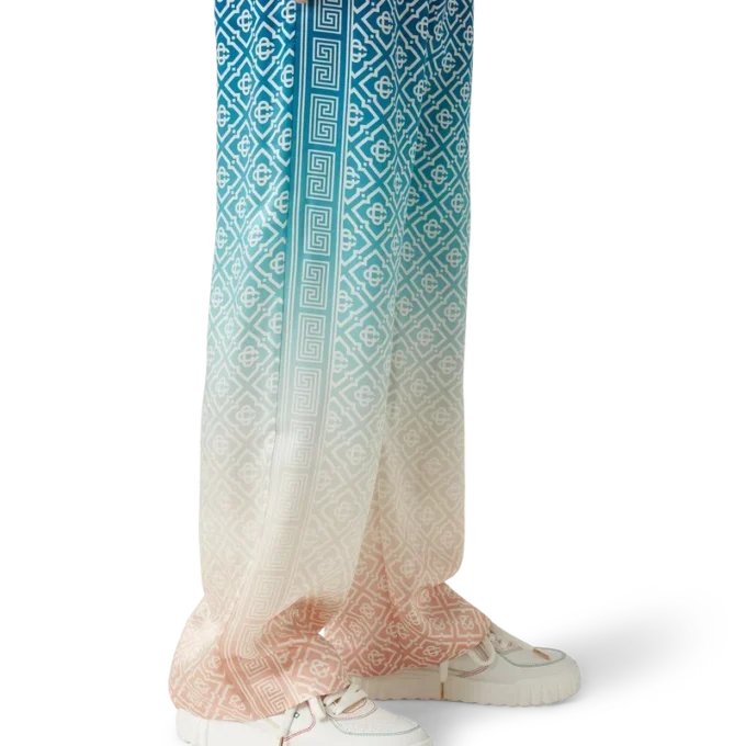 Jacquard Gradient Silk Trousers Jacquard Gradient Silk Trousers