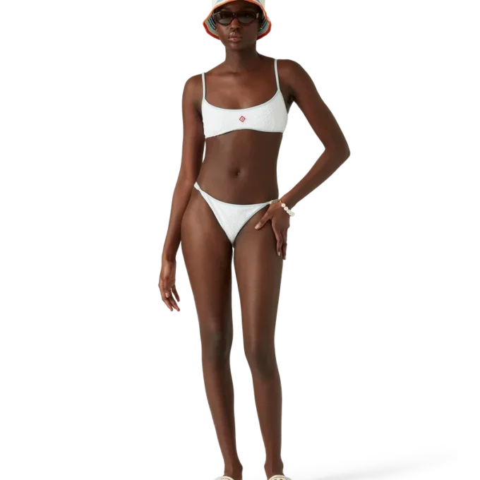 Jacquard Monogram Bikini Bottoms