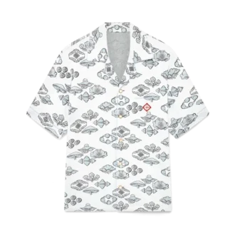 Jacquard Motif Short Sleeve Shirt