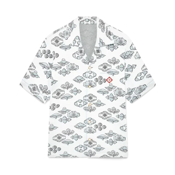 Jacquard Motif Short Sleeve Shirt Jacquard Motif Short Sleeve Shirt
