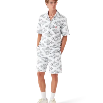 Jacquard Motif Short Sleeve Shirt