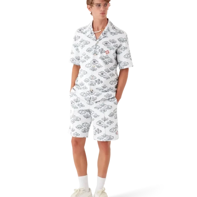 Jacquard Motif Short Sleeve Shirt Jacquard Motif Short Sleeve Shirt