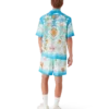 Kawaii Motif Short Sleeve Silk Twill Shirt Kawaii Motif Short Sleeve Silk Twill Shirt