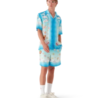 Kawaii Motif Silk Twill Shorts