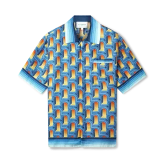 L’arche De Nuit Cuban Collar Silk Shirt