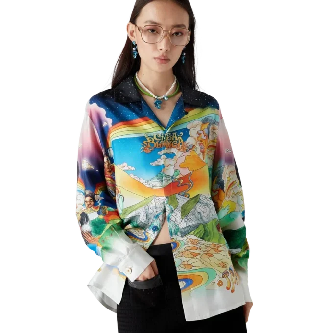 La Musique Long Sleeve Silk Shirt La Musique Long Sleeve Silk Shirt