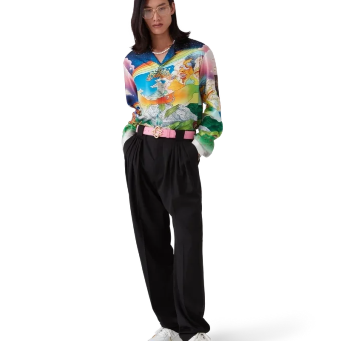 La Musique Long Sleeve Silk Shirt La Musique Long Sleeve Silk Shirt