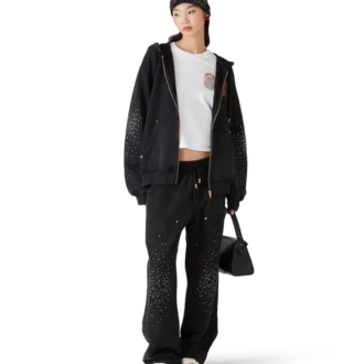 La Pramonition Crystal Embellished Sweatpants