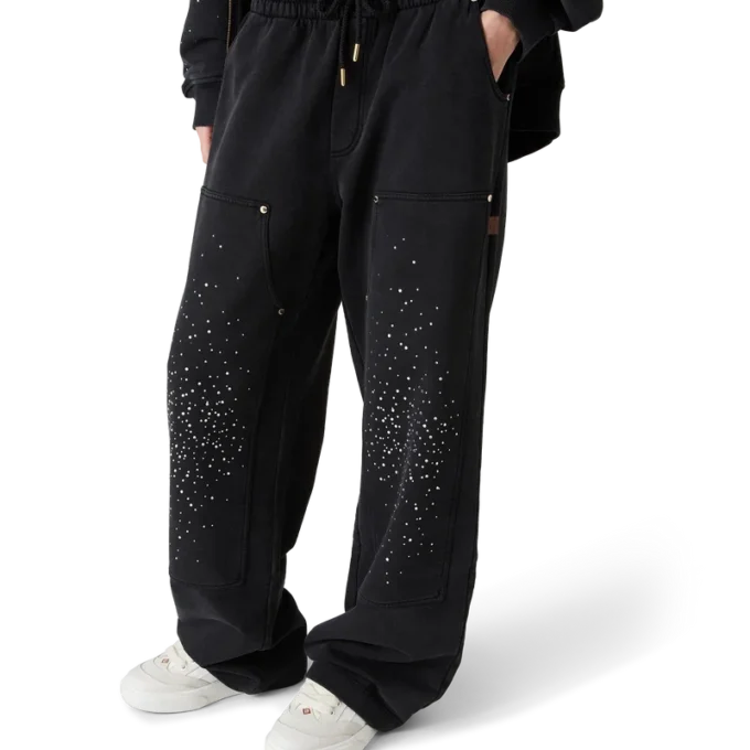 La Pramonition Crystal Embellished Sweatpants La Pramonition Crystal Embellished Sweatpants