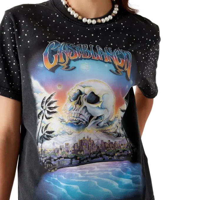 La Pramonition Crystal Embellished T-Shirt La Pramonition Crystal Embellished T-Shirt