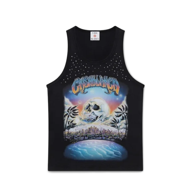 La Pramonition Crystal Embellished Tank Top La Pramonition Crystal Embellished Tank Top