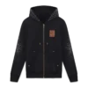 La Pramonition Crystal Embellished Zip Hooded Sweatshirt La Pramonition Crystal Embellished Zip Hooded Sweatshirt