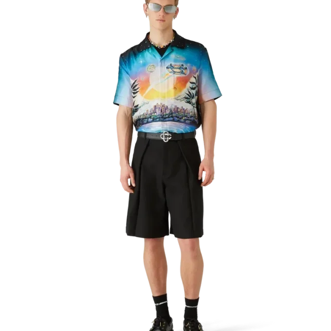 La Pramonition Short Sleeve Silk Shirt La Pramonition Short Sleeve Silk Shirt