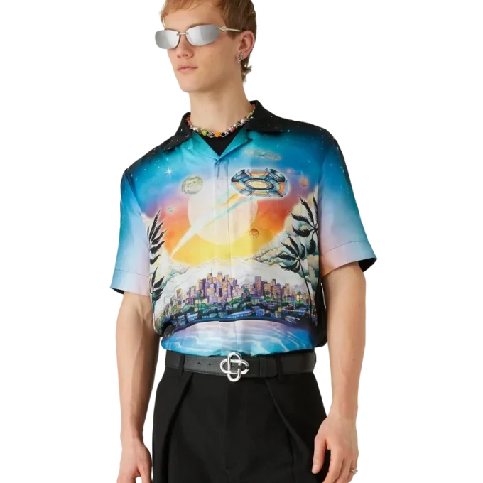 La Pramonition Short Sleeve Silk Shirt La Pramonition Short Sleeve Silk Shirt