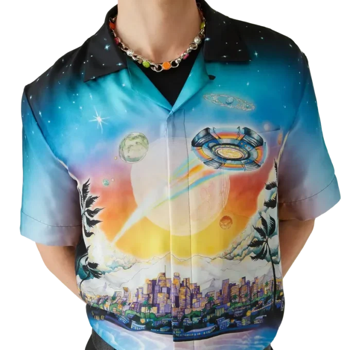La Pramonition Short Sleeve Silk Shirt La Pramonition Short Sleeve Silk Shirt