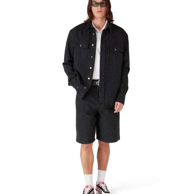 Laser Monogram Denim Shorts Laser Monogram Denim Shorts