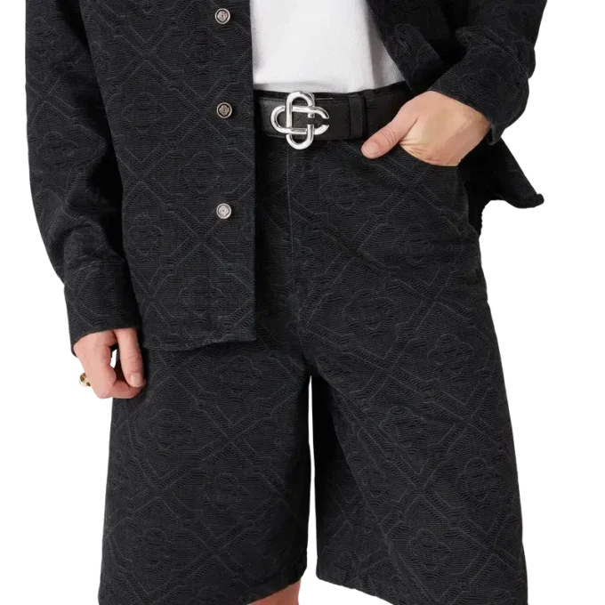 Laser Monogram Denim Shorts Laser Monogram Denim Shorts