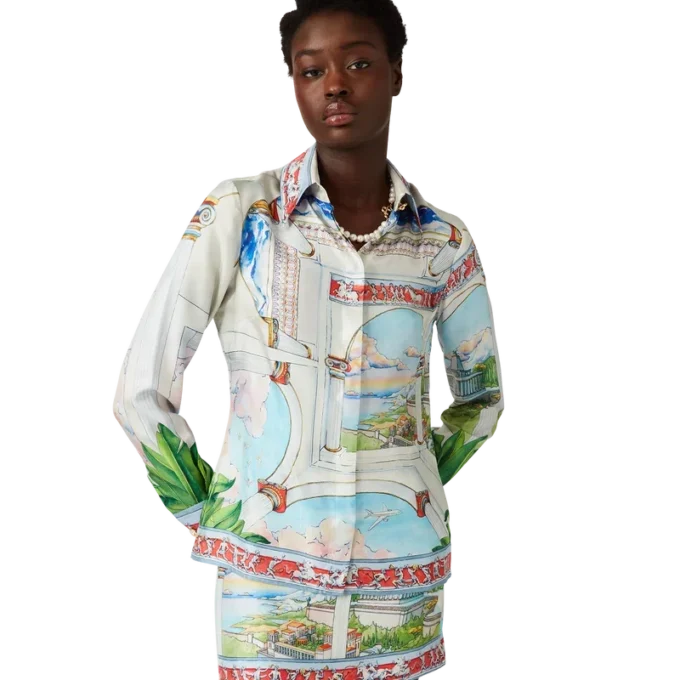 Le Passage Long Sleeve Silk Shirt