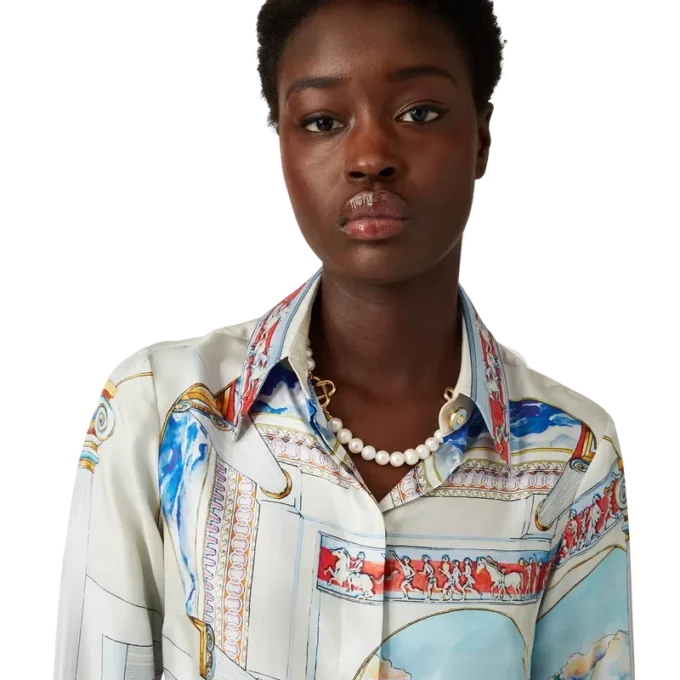 Le Passage Long Sleeve Silk Shirt