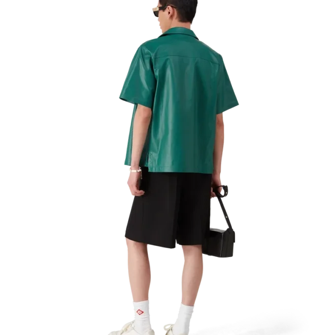 Leather Short Sleeve Shirt Leather Short Sleeve Shirt