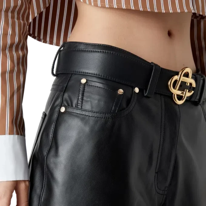 Leather Skater Shorts