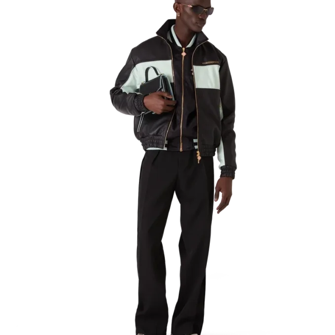 Leather Track Jacket