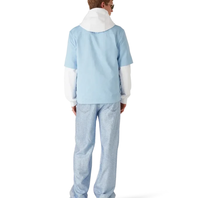 Light Blue Monogram Short Sleeve Shirt Light Blue Monogram Short Sleeve Shirt
