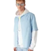 Light Blue Monogram Short Sleeve Shirt Light Blue Monogram Short Sleeve Shirt