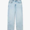 Light Wash Graffiti Denim Jeans Light Wash Graffiti Denim Jeans