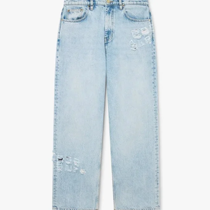 Light Wash Graffiti Denim Jeans Light Wash Graffiti Denim Jeans