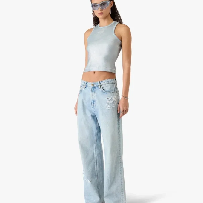 Light Wash Graffiti Denim Jeans Light Wash Graffiti Denim Jeans