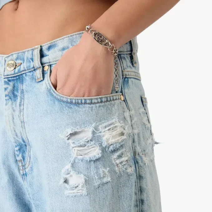 Light Wash Graffiti Denim Jeans Light Wash Graffiti Denim Jeans
