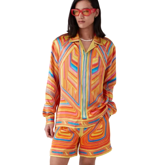 Low Rider Long Sleeve Silk Shirt