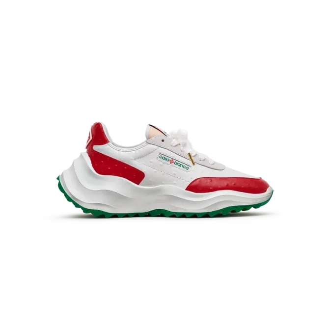 Men’s Atlantis Red Ostrich Sneakers Men’s Atlantis Red Ostrich Sneakers