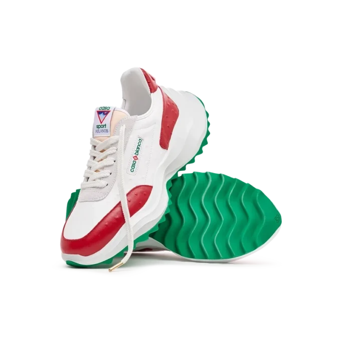 Men’s Atlantis Red Ostrich Sneakers Men’s Atlantis Red Ostrich Sneakers