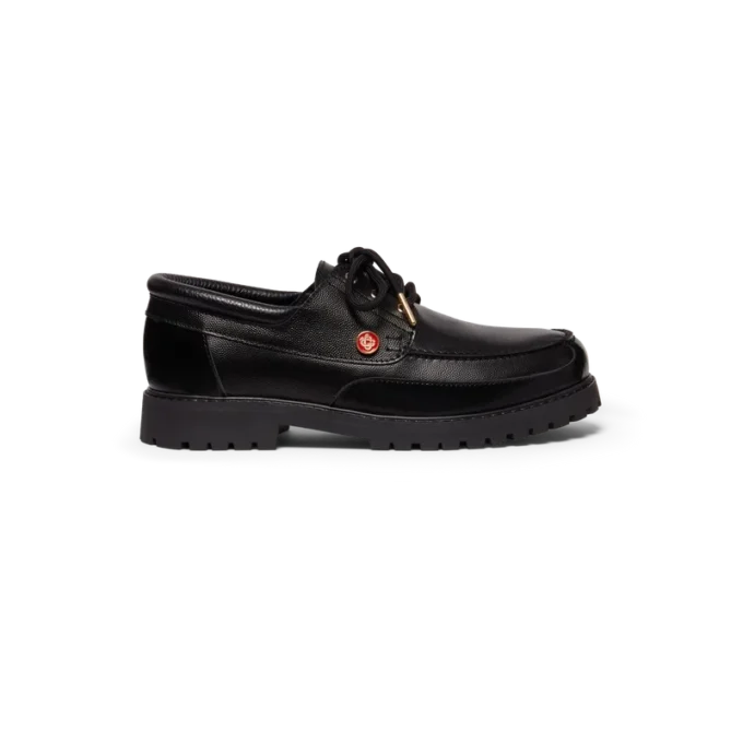 Men’s Black Leather Boat Shoes Men’s Black Leather Boat Shoes