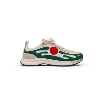 Men’s White & Green Stade Sneaker