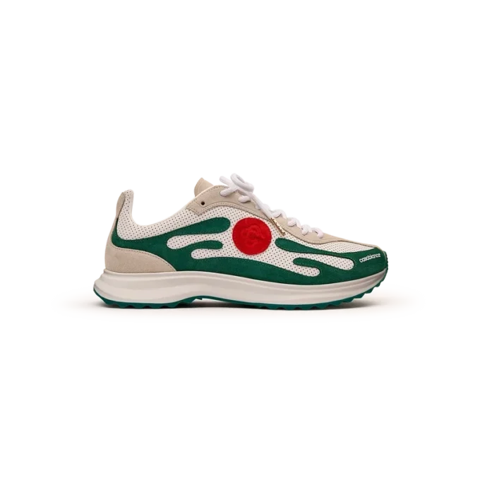 Men’s White & Green Stade Sneaker Men’s White & Green Stade Sneaker