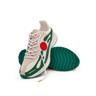 Men’s White & Green Stade Sneaker