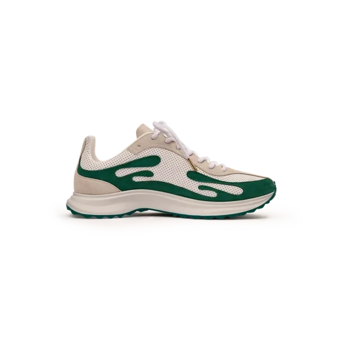 Men’s White & Green Stade Sneaker Men’s White & Green Stade Sneaker