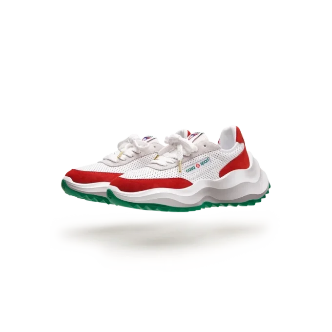 Mens Atlantis White & Red Sneaker Mens Atlantis White & Red Sneaker