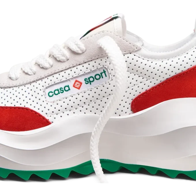Mens Atlantis White & Red Sneaker Mens Atlantis White & Red Sneaker