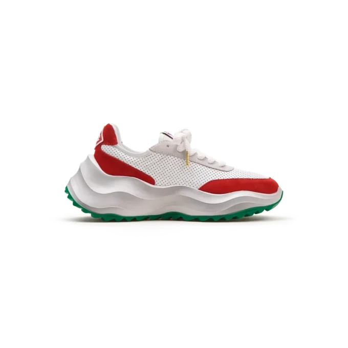 Mens Atlantis White & Red Sneaker Mens Atlantis White & Red Sneaker