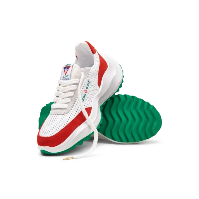 Mens Atlantis White & Red Sneaker Mens Atlantis White & Red Sneaker