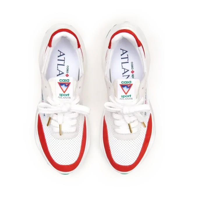 Mens Atlantis White & Red Sneaker Mens Atlantis White & Red Sneaker